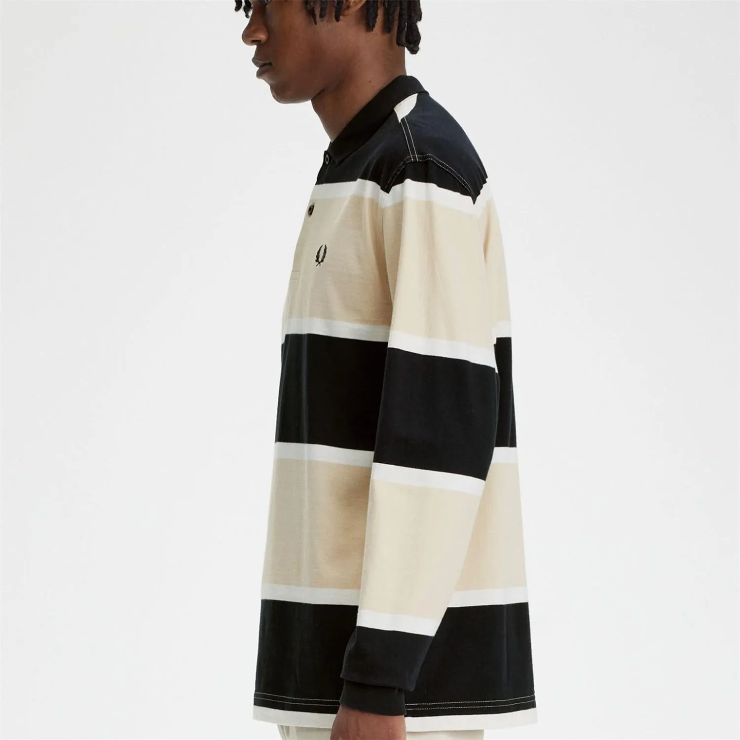 03959 Fred Perry Relaxed Stripe Polo Shirt