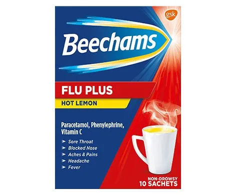 Beechams Flu Plus Hot Lemon - 10 Sachets (N)