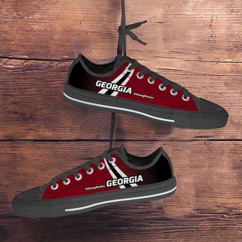 #DawgNation Georgia Basketball Fan Classic Canvas Tennis Shoes