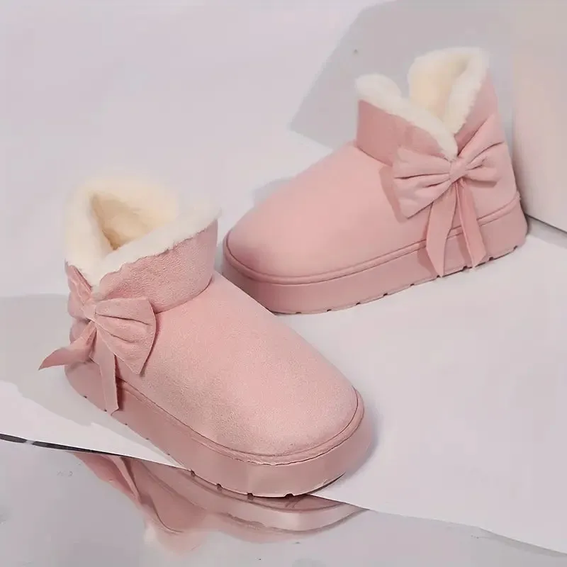 Gevoerde snowboots – warm, comfortabel en plat met ronde neus