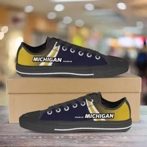 #GoBlue Michigan Classic Canvas Tennis Shoes