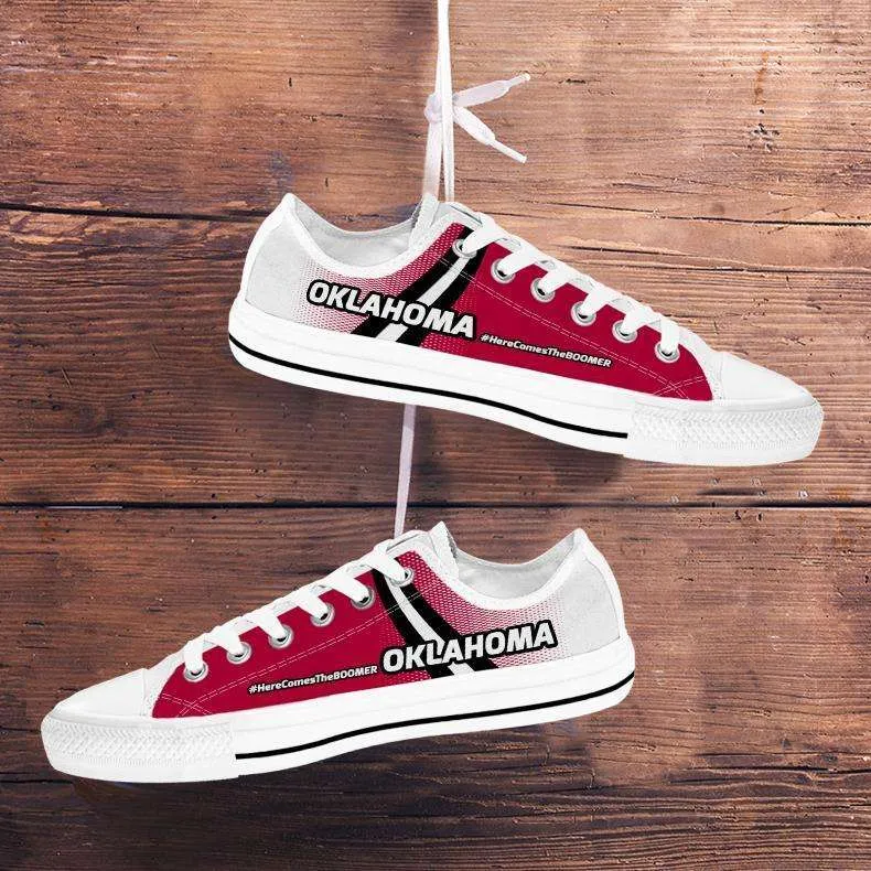 #HereComesTheBoomer Oklahoma Classic Canvas Tennis Shoes